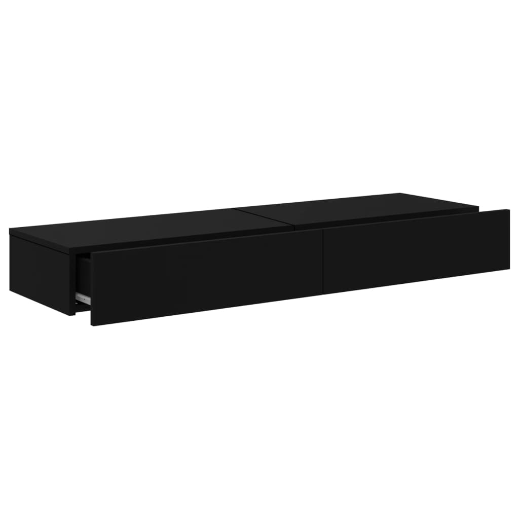 Tv-meubelen 2 st met LED-verlichting 60x35x15,5 cm zwart is nu te koop bij PeponiXL, paradijselijk wonen!