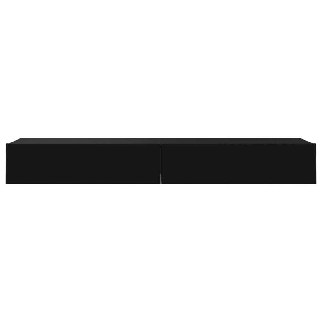 Tv-meubelen 2 st met LED-verlichting 60x35x15,5 cm zwart is nu te koop bij PeponiXL, paradijselijk wonen!