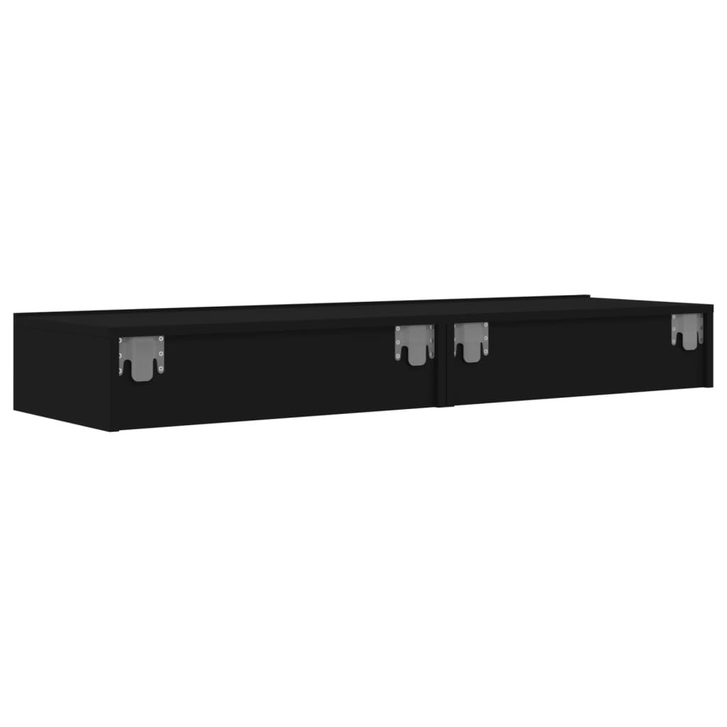 Tv-meubelen 2 st met LED-verlichting 60x35x15,5 cm zwart is nu te koop bij PeponiXL, paradijselijk wonen!