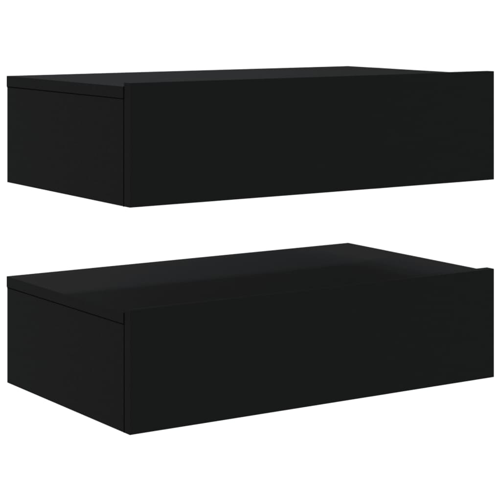 Tv-meubelen 2 st met LED-verlichting 60x35x15,5 cm zwart is nu te koop bij PeponiXL, paradijselijk wonen!