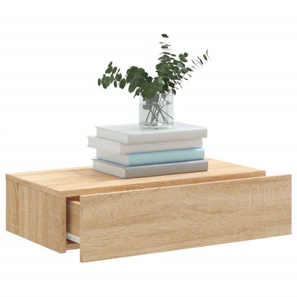 Tv-meubel met LED-verlichting 60x35x15,5 cm sonoma eikenkleurig is nu te koop bij PeponiXL, paradijselijk wonen!