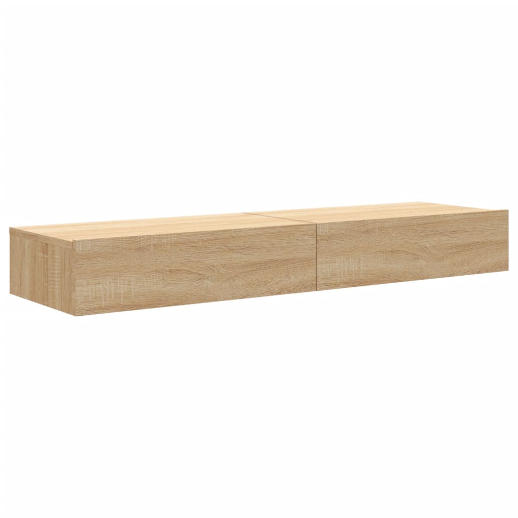 Tv-meubelen 2 st met LED-verlichting 60x35x15,5 cm sonoma eiken is nu te koop bij PeponiXL, paradijselijk wonen!