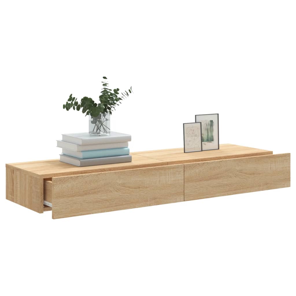 Tv-meubelen 2 st met LED-verlichting 60x35x15,5 cm sonoma eiken is nu te koop bij PeponiXL, paradijselijk wonen!