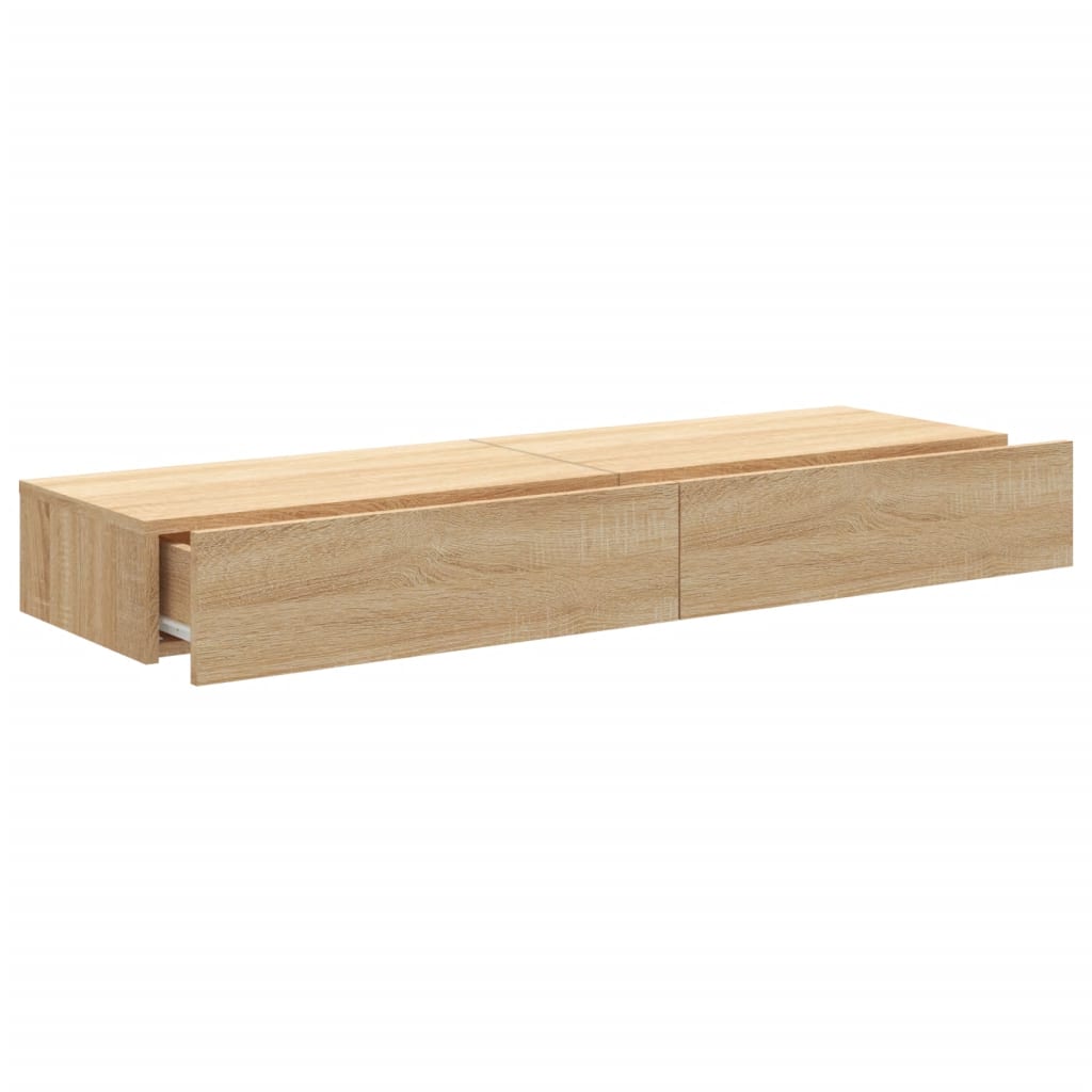 Tv-meubelen 2 st met LED-verlichting 60x35x15,5 cm sonoma eiken is nu te koop bij PeponiXL, paradijselijk wonen!