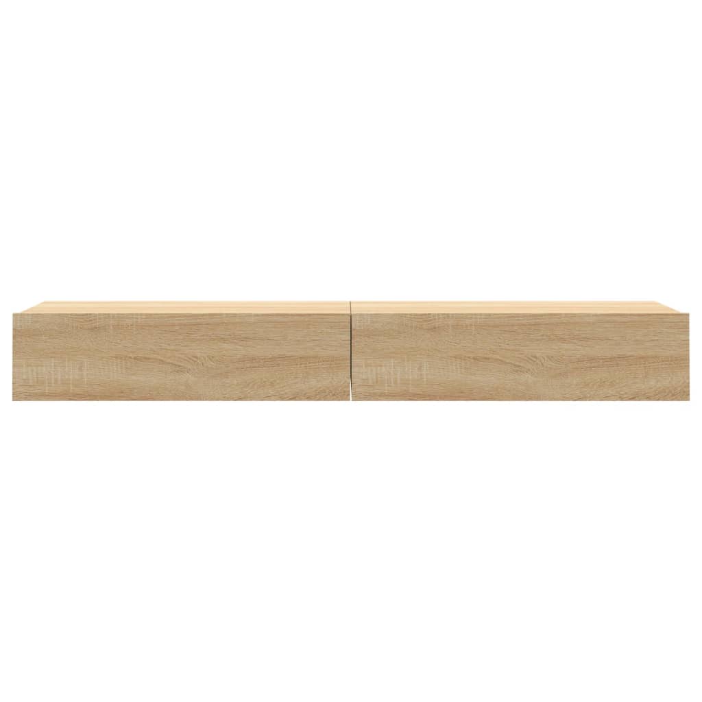 Tv-meubelen 2 st met LED-verlichting 60x35x15,5 cm sonoma eiken is nu te koop bij PeponiXL, paradijselijk wonen!