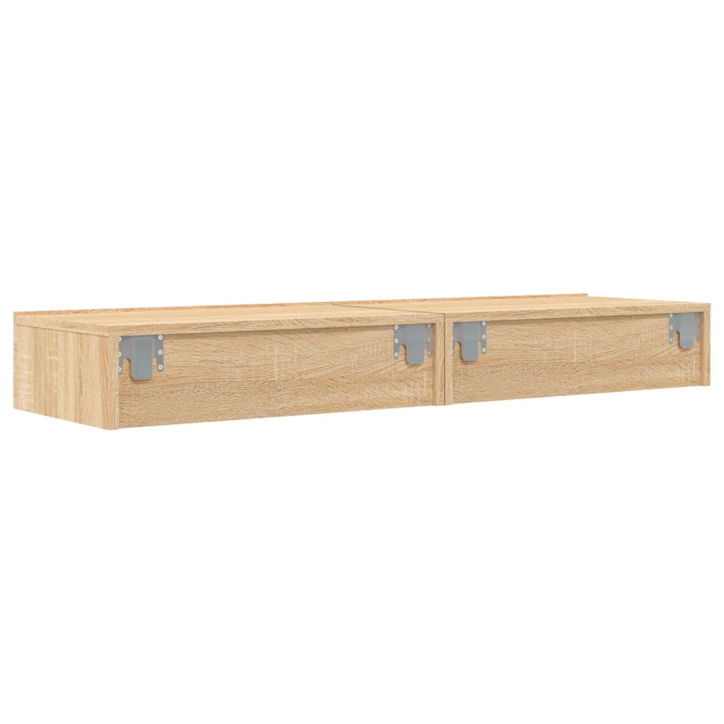 Tv-meubelen 2 st met LED-verlichting 60x35x15,5 cm sonoma eiken is nu te koop bij PeponiXL, paradijselijk wonen!