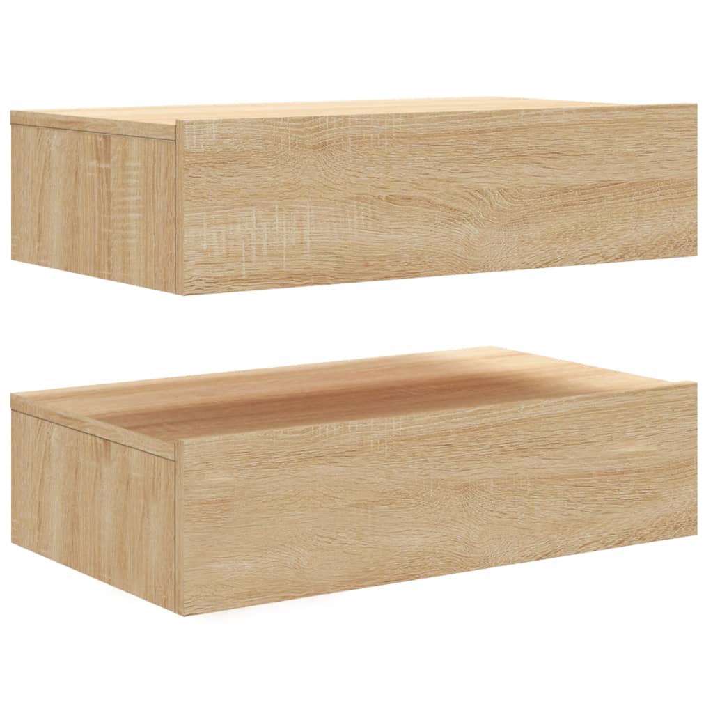 Tv-meubelen 2 st met LED-verlichting 60x35x15,5 cm sonoma eiken is nu te koop bij PeponiXL, paradijselijk wonen!