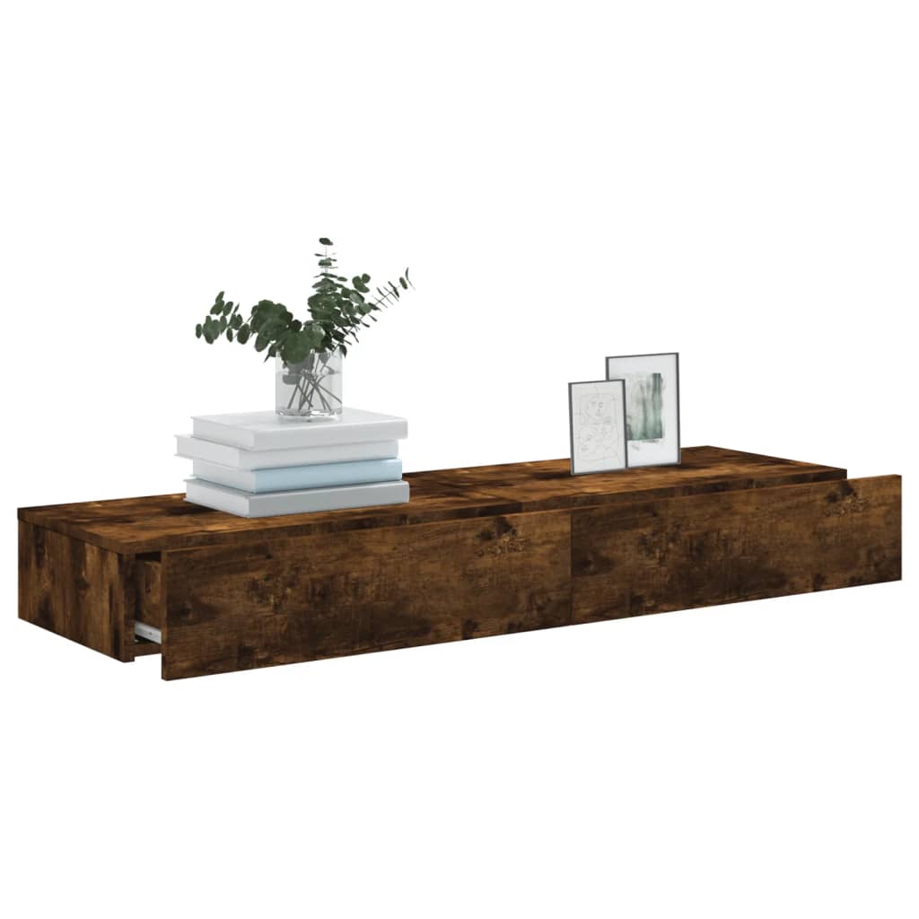 Tv-meubels 2 st met LED 60x35x15,5 cm gerookt eikenkleur is nu te koop bij PeponiXL, paradijselijk wonen!