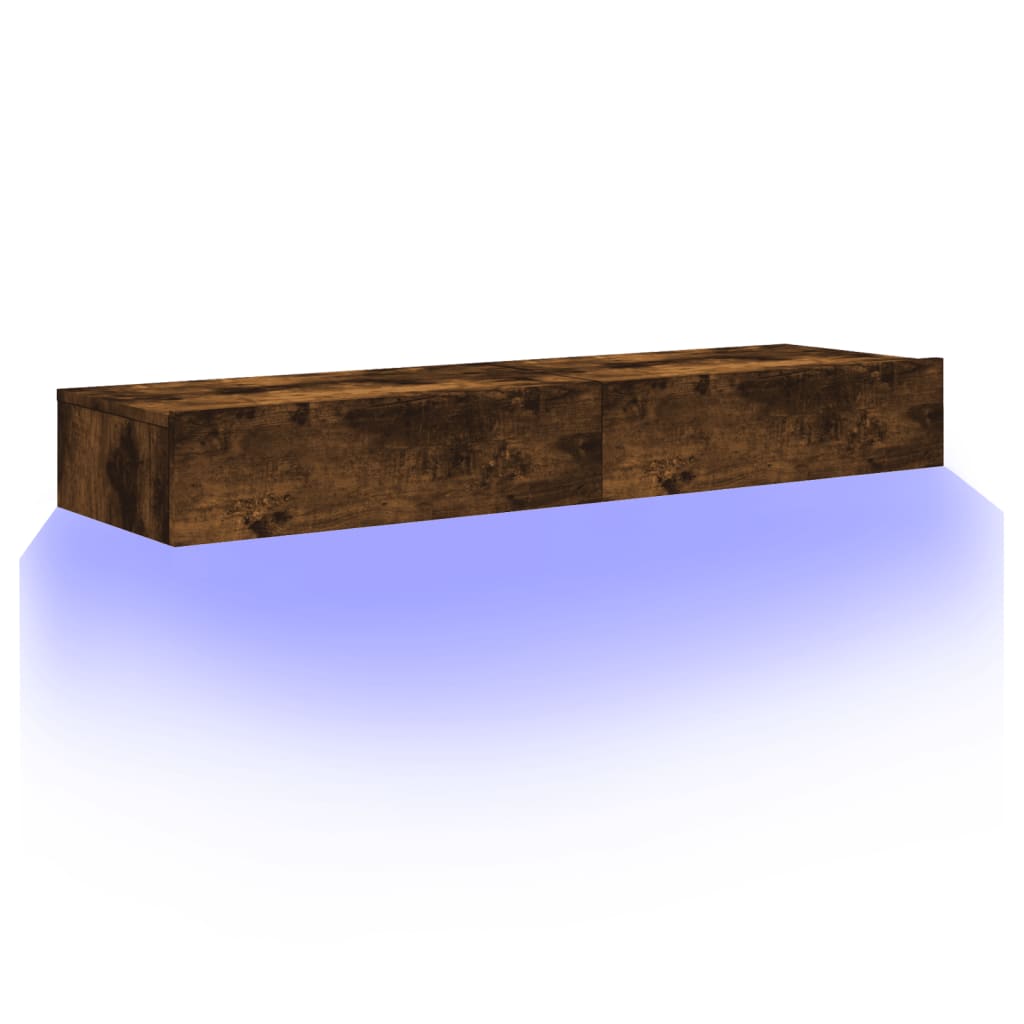 Tv-meubels 2 st met LED 60x35x15,5 cm gerookt eikenkleur is nu te koop bij PeponiXL, paradijselijk wonen!