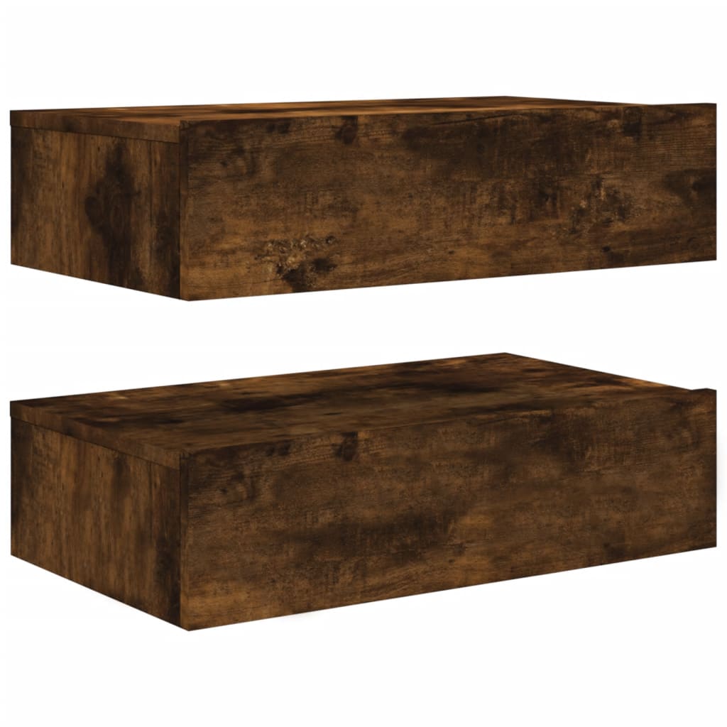 Tv-meubels 2 st met LED 60x35x15,5 cm gerookt eikenkleur is nu te koop bij PeponiXL, paradijselijk wonen!
