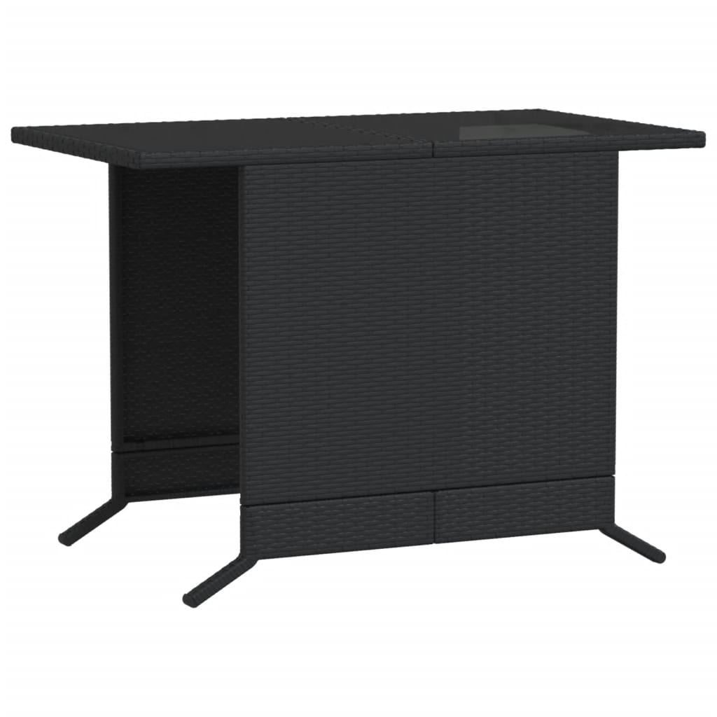 3-delige Bistroset met kussens poly rattan zwart is nu te koop bij PeponiXL, paradijselijk wonen!