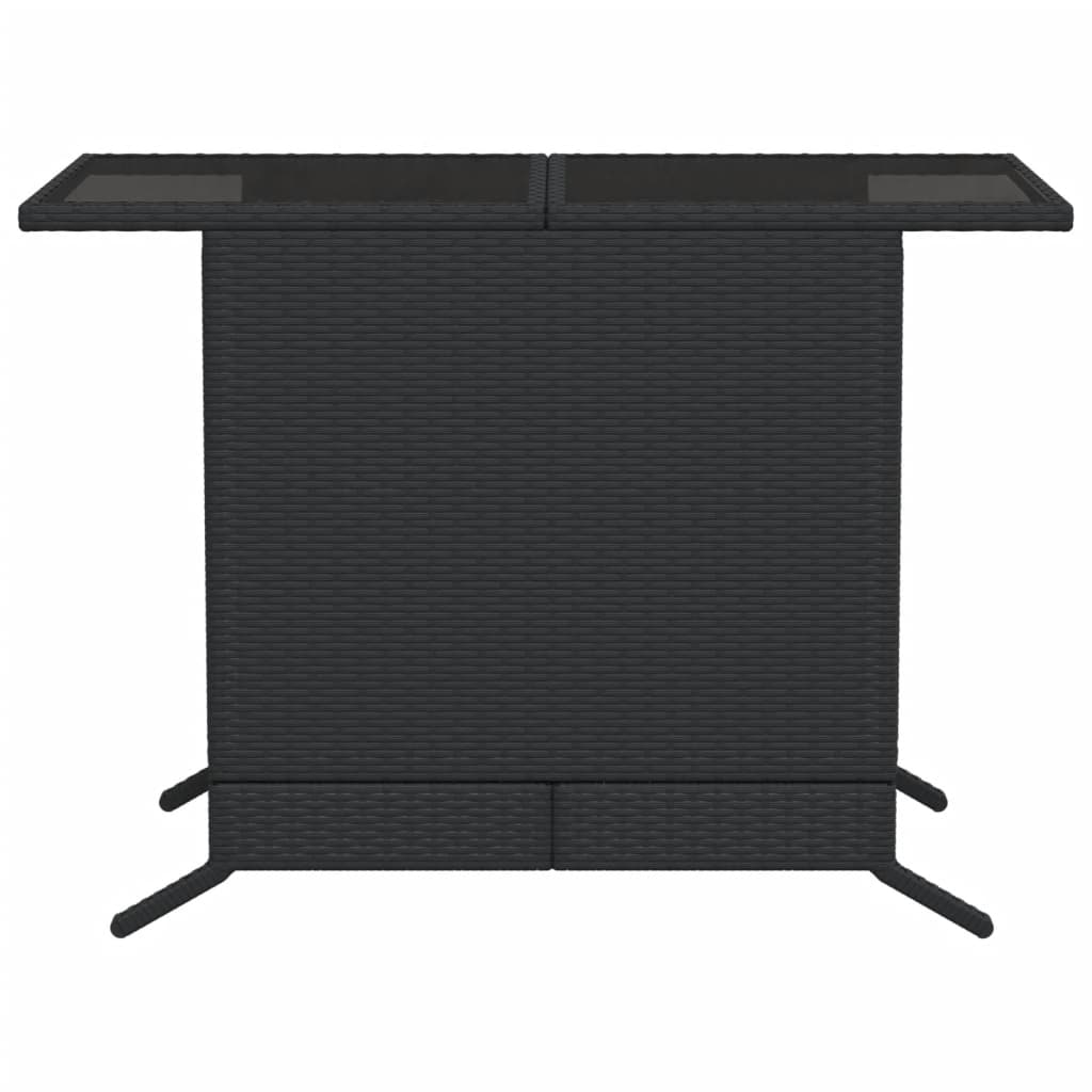 3-delige Bistroset met kussens poly rattan zwart is nu te koop bij PeponiXL, paradijselijk wonen!