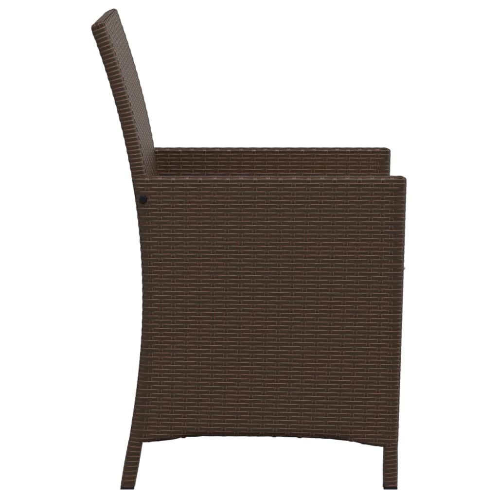3-delige Bistroset met kussens poly rattan bruin is nu te koop bij PeponiXL, paradijselijk wonen!
