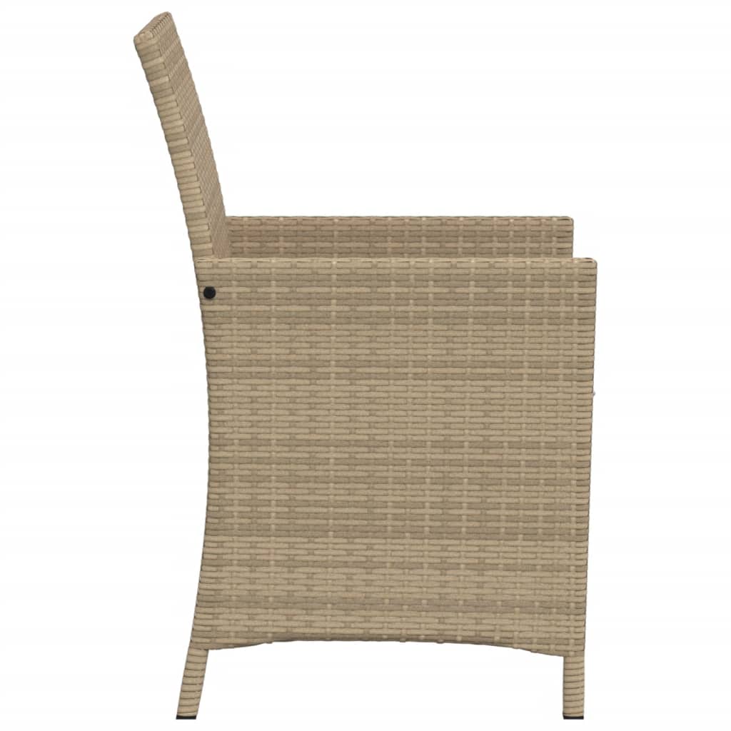 3-delige Bistroset met kussens poly rattan gemengd beige is nu te koop bij PeponiXL, paradijselijk wonen!