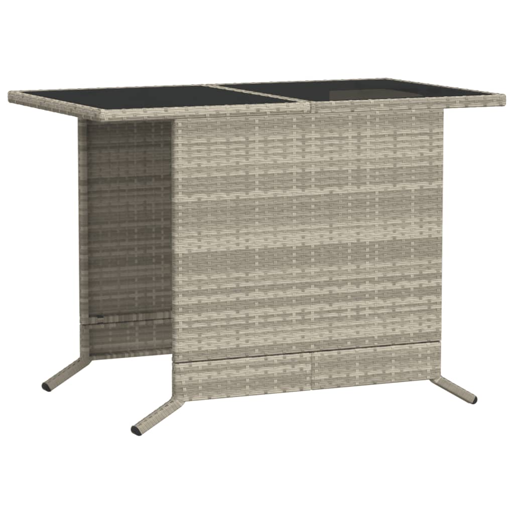 3-delige Bistroset met kussens poly rattan lichtgrijs is nu te koop bij PeponiXL, paradijselijk wonen!