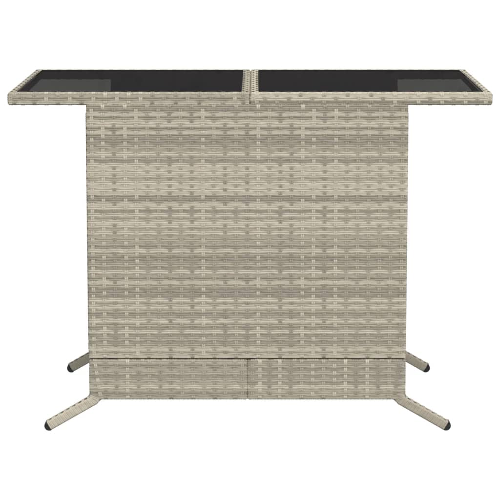 3-delige Bistroset met kussens poly rattan lichtgrijs is nu te koop bij PeponiXL, paradijselijk wonen!