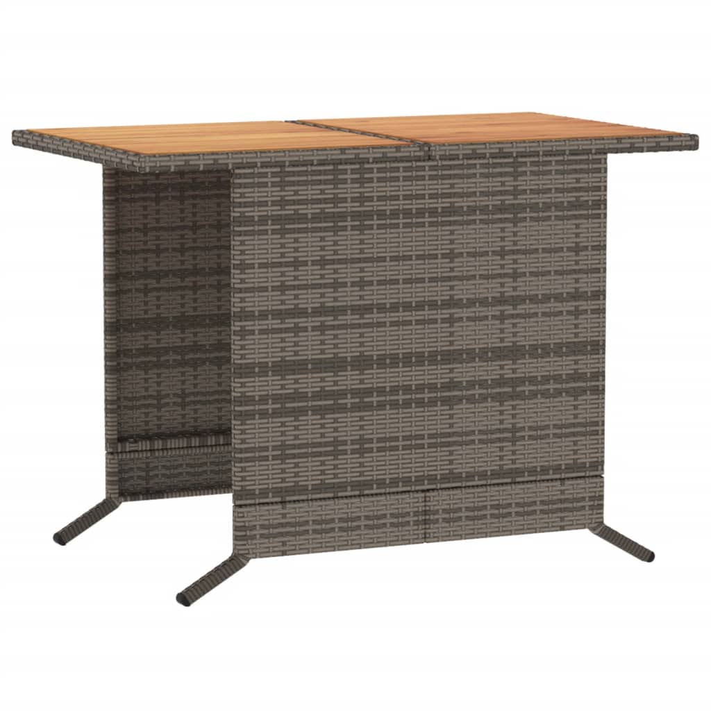 3-delige Bistroset met kussens poly rattan grijs is nu te koop bij PeponiXL, paradijselijk wonen!