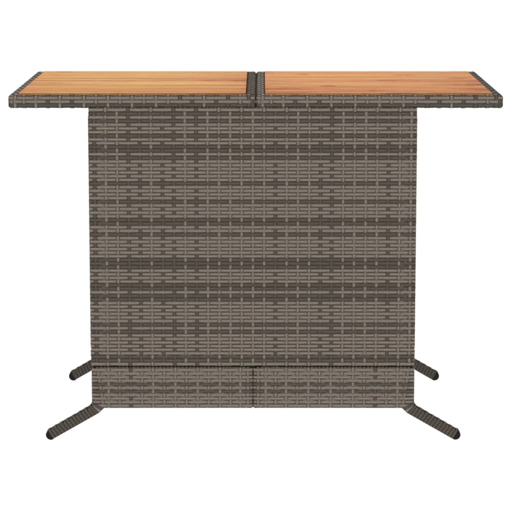 3-delige Bistroset met kussens poly rattan grijs is nu te koop bij PeponiXL, paradijselijk wonen!