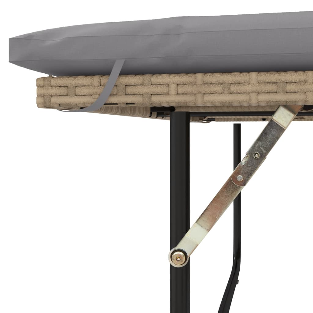 Tuinbank 2-zits met kussens poly rattan beige is nu te koop bij PeponiXL, paradijselijk wonen!