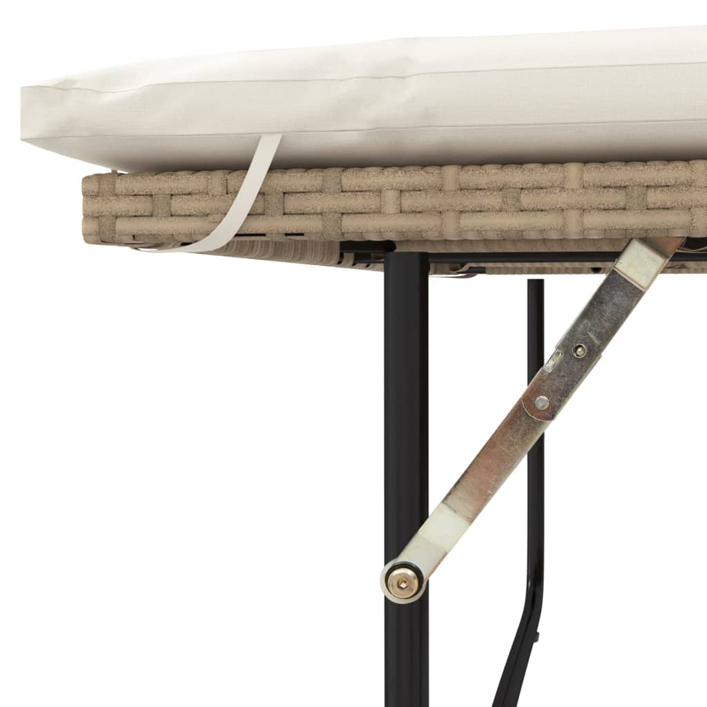 Tuinbank 2-zits met kussens poly rattan en acaciahout beige is nu te koop bij PeponiXL, paradijselijk wonen!