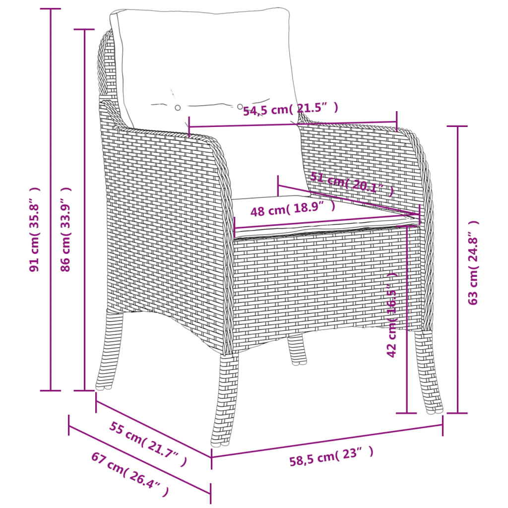 Tuinstoelen 2 st met kussens poly rattan zwart is nu te koop bij PeponiXL, paradijselijk wonen!