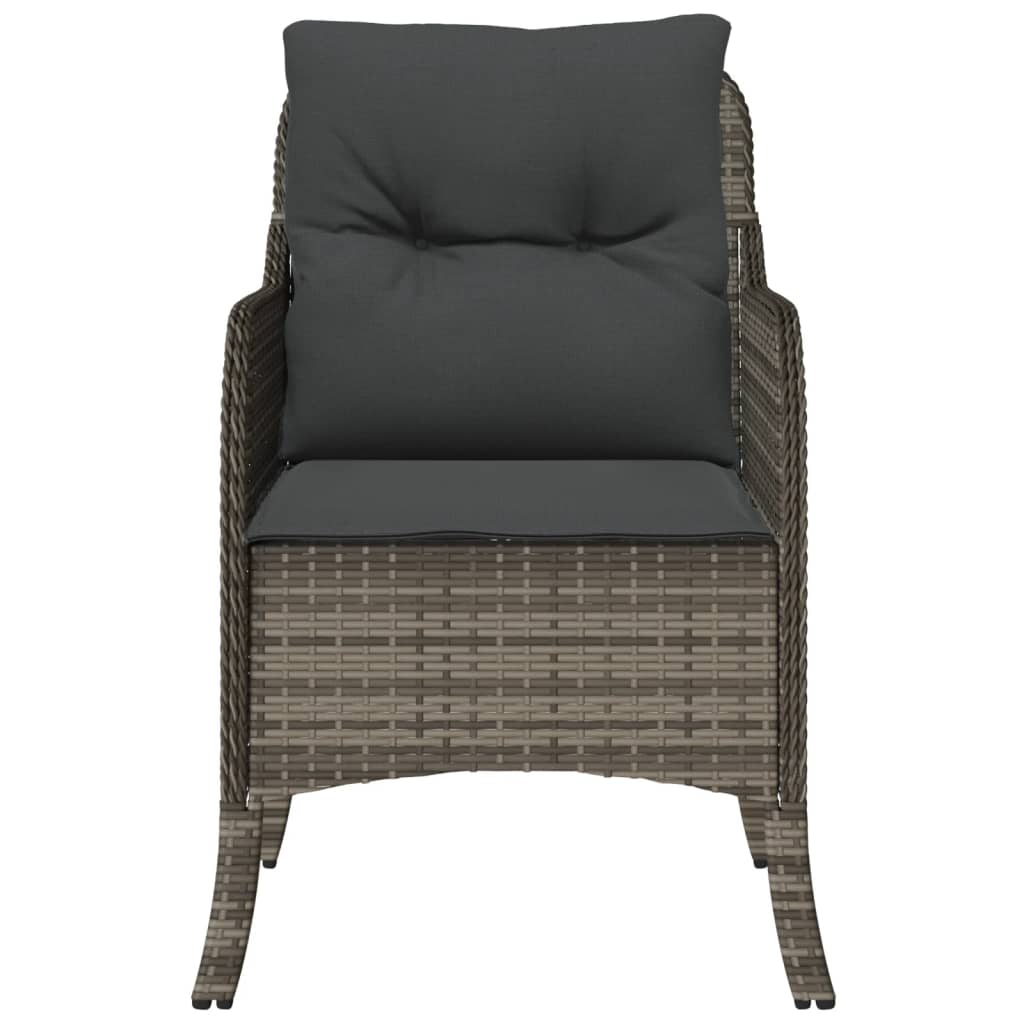 Tuinstoelen 2 st met kussens poly rattan grijs is nu te koop bij PeponiXL, paradijselijk wonen!