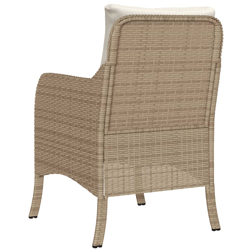 Tuinstoelen 2 st met kussens poly rattan beige is nu te koop bij PeponiXL, paradijselijk wonen!