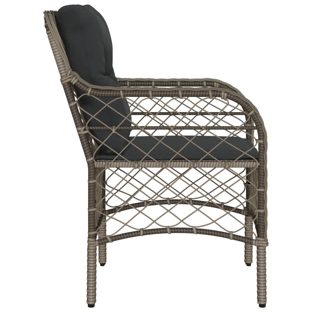Tuinstoelen 2 st met kussens poly rattan grijs is nu te koop bij PeponiXL, paradijselijk wonen!
