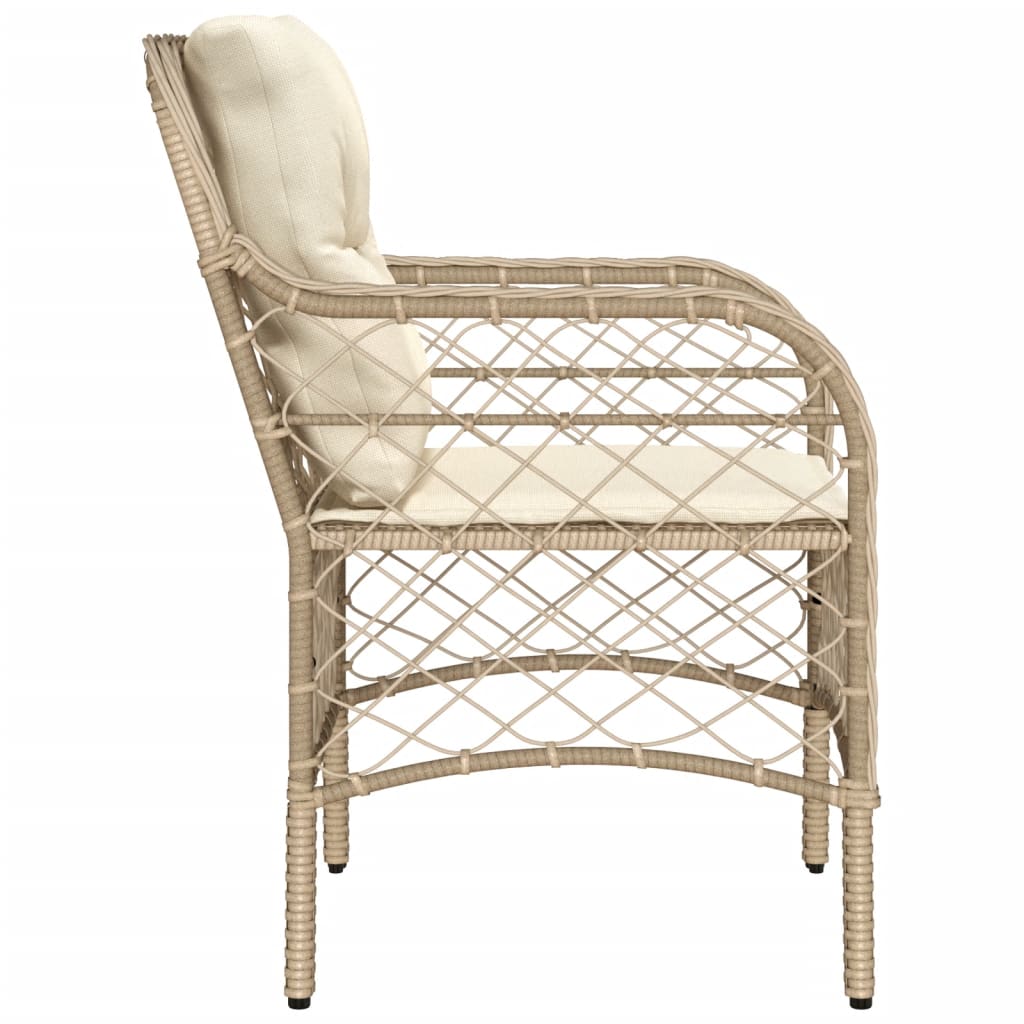 Tuinstoelen 2 st met kussens poly rattan beige is nu te koop bij PeponiXL, paradijselijk wonen!