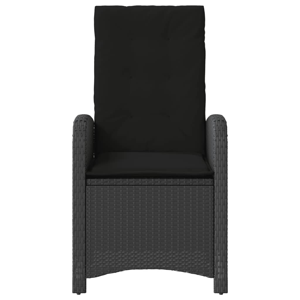 3-delige Bistroset met kussens poly rattan zwart is nu te koop bij PeponiXL, paradijselijk wonen!