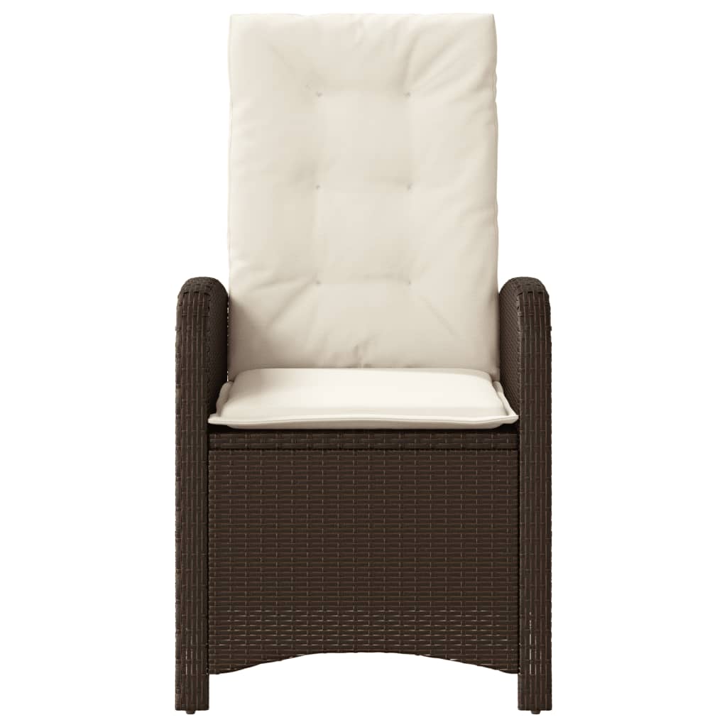 3-delige Bistroset met kussens poly rattan bruin is nu te koop bij PeponiXL, paradijselijk wonen!