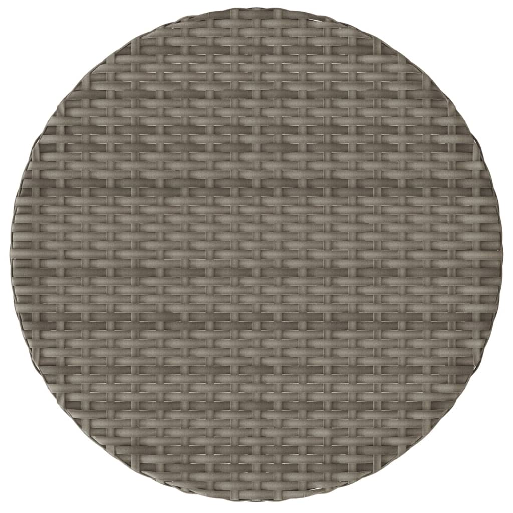 3-delige Bistroset met kussens poly rattan grijs is nu te koop bij PeponiXL, paradijselijk wonen!