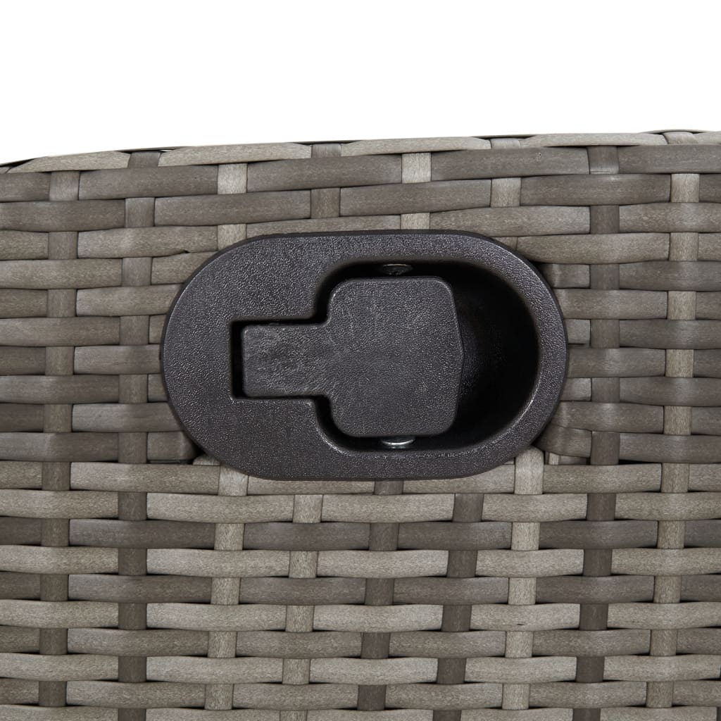 3-delige Bistroset met kussens poly rattan grijs is nu te koop bij PeponiXL, paradijselijk wonen!