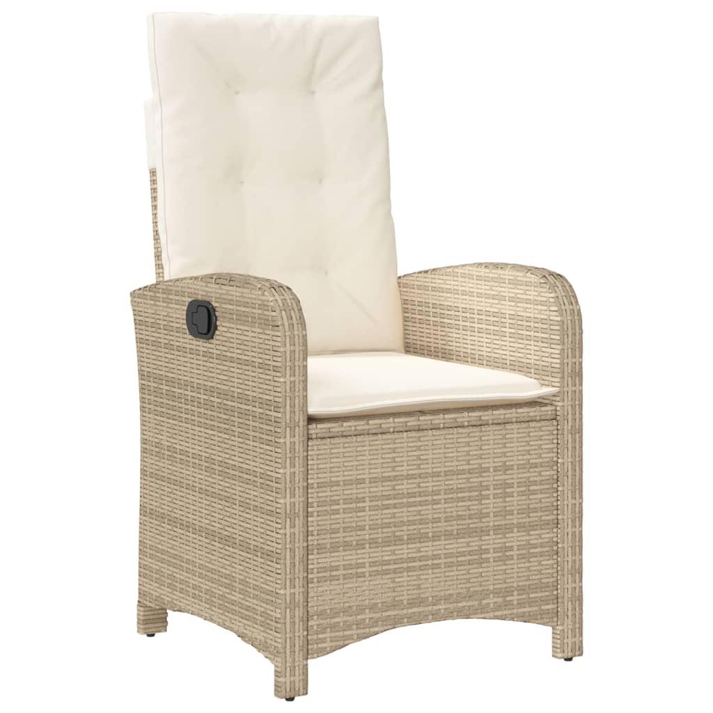 3-delige Bistroset met kussens poly rattan beige is nu te koop bij PeponiXL, paradijselijk wonen!