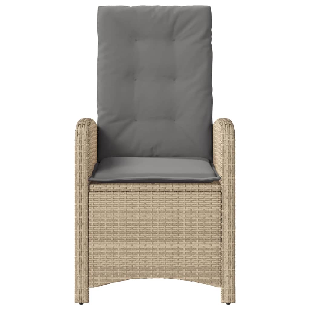 3-delige Bistroset met kussens poly rattan gemengd beige is nu te koop bij PeponiXL, paradijselijk wonen!