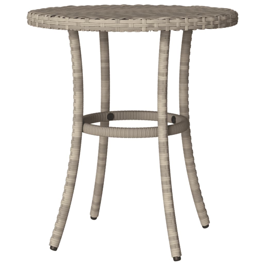 3-delige Bistroset met kussens poly rattan lichtgrijs is nu te koop bij PeponiXL, paradijselijk wonen!