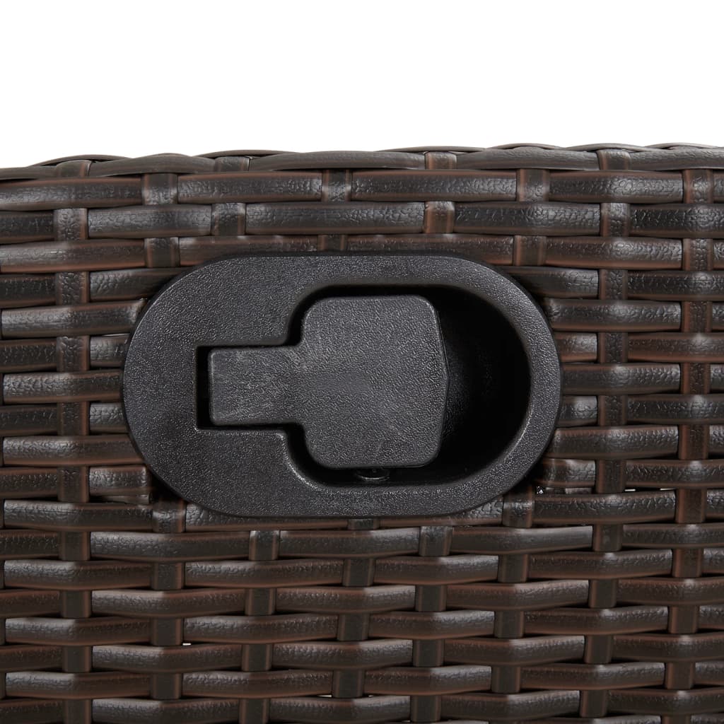Tuinstoelen 2 st verstelbaar met voetensteun poly rattan bruin is nu te koop bij PeponiXL, paradijselijk wonen!
