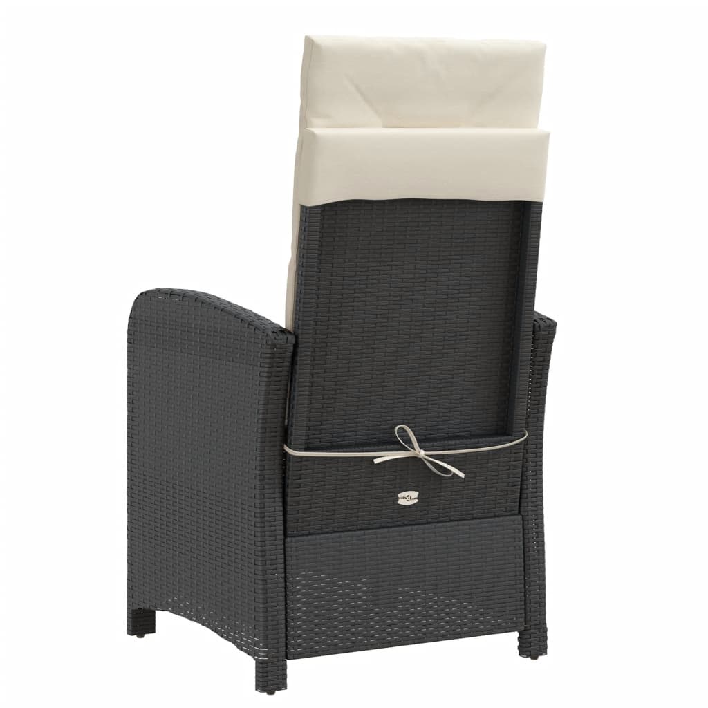 3-delige Bistroset met kussens poly rattan zwart is nu te koop bij PeponiXL, paradijselijk wonen!
