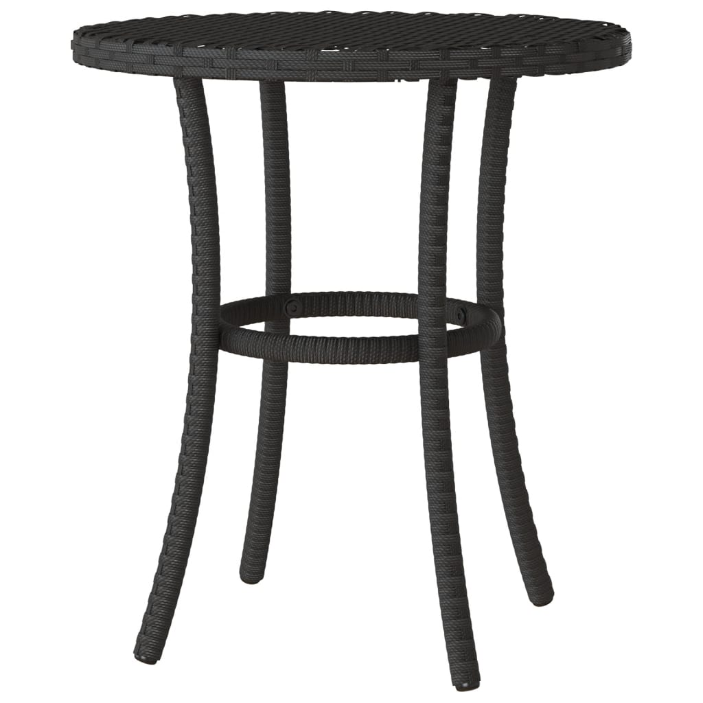 3-delige Bistroset met kussens poly rattan zwart is nu te koop bij PeponiXL, paradijselijk wonen!