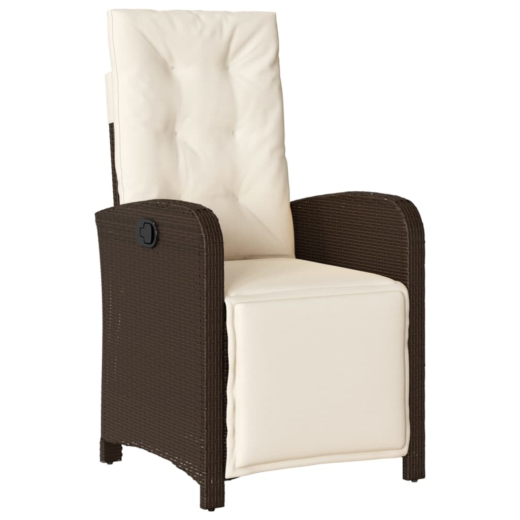 3-delige Bistroset met kussens poly rattan bruin is nu te koop bij PeponiXL, paradijselijk wonen!