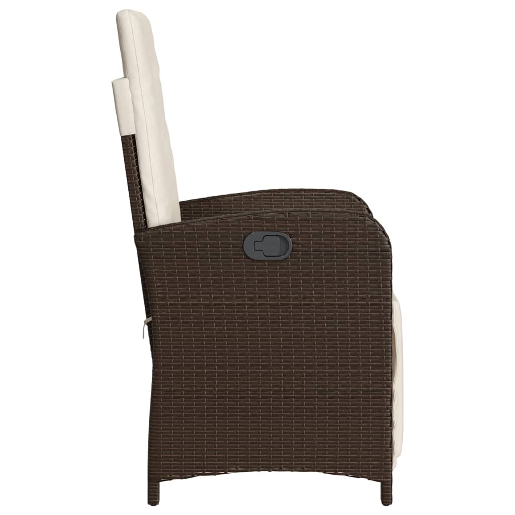 3-delige Bistroset met kussens poly rattan bruin is nu te koop bij PeponiXL, paradijselijk wonen!
