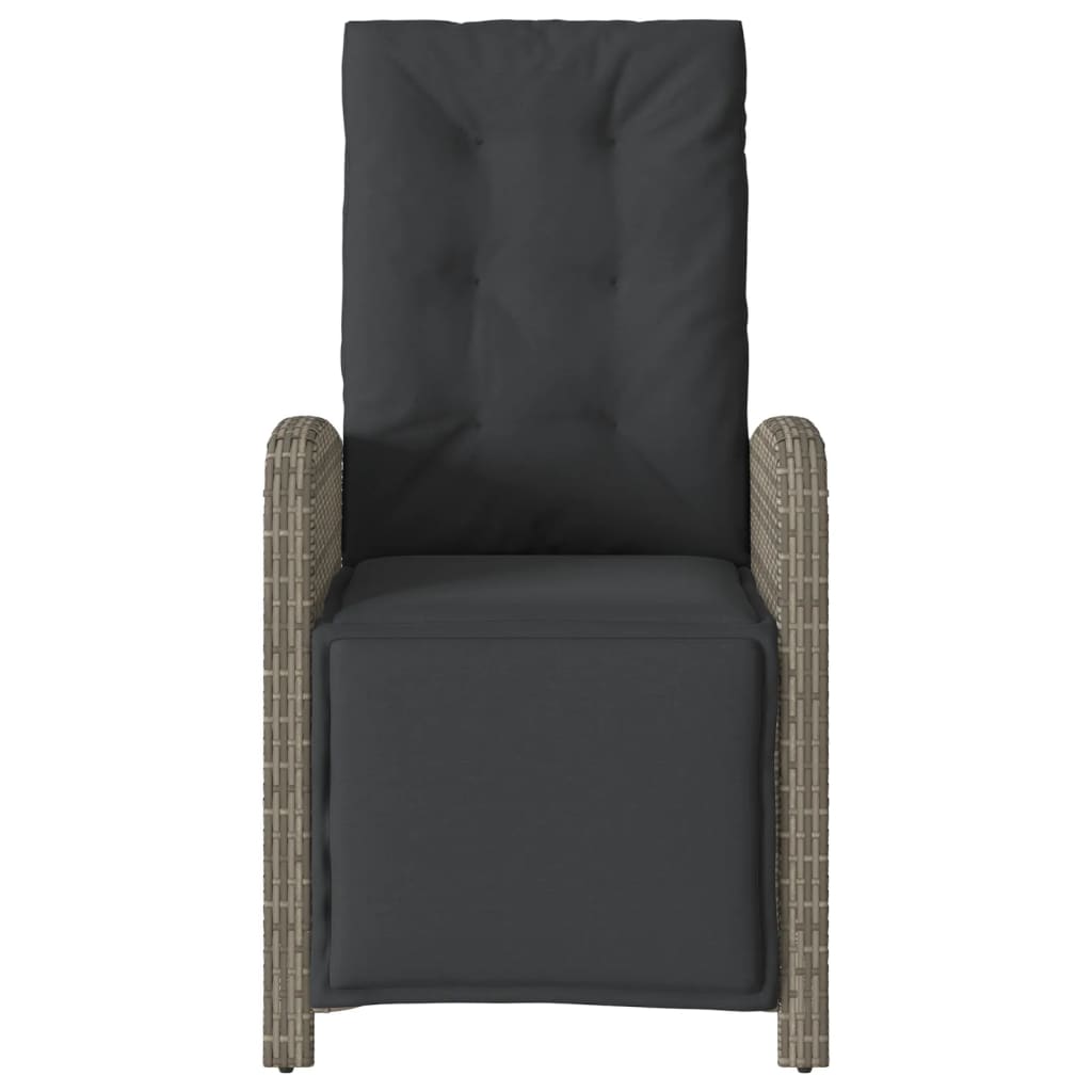 3-delige Bistroset met kussens poly rattan grijs is nu te koop bij PeponiXL, paradijselijk wonen!