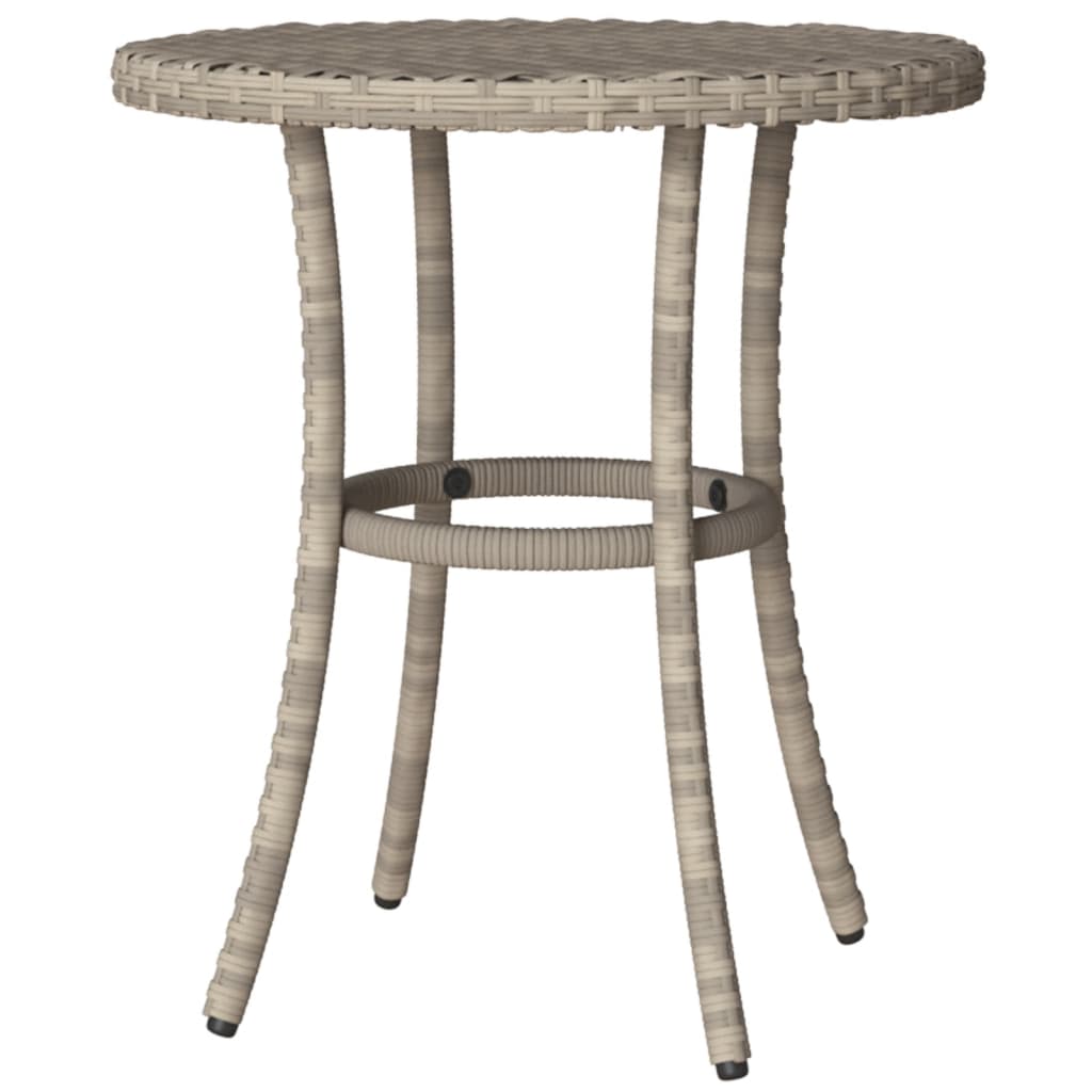 3-delige Bistroset met kussens poly rattan lichtgrijs is nu te koop bij PeponiXL, paradijselijk wonen!