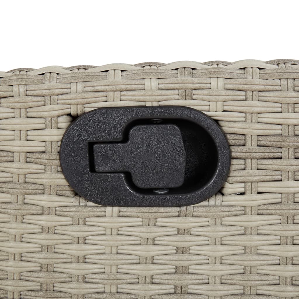 3-delige Bistroset met kussens poly rattan lichtgrijs is nu te koop bij PeponiXL, paradijselijk wonen!