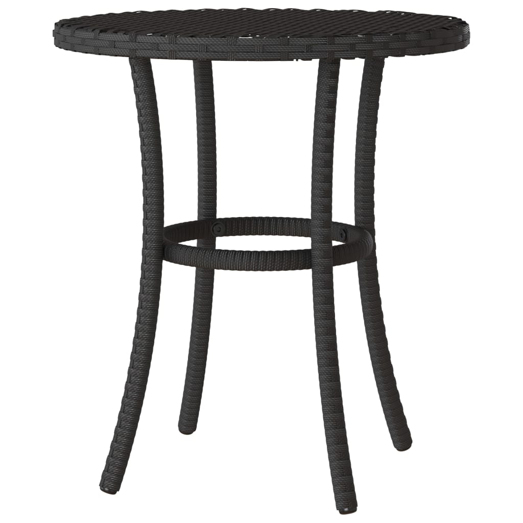 3-delige Bistroset met kussens poly rattan zwart is nu te koop bij PeponiXL, paradijselijk wonen!