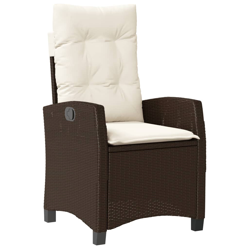 3-delige Bistroset met kussens poly rattan bruin is nu te koop bij PeponiXL, paradijselijk wonen!