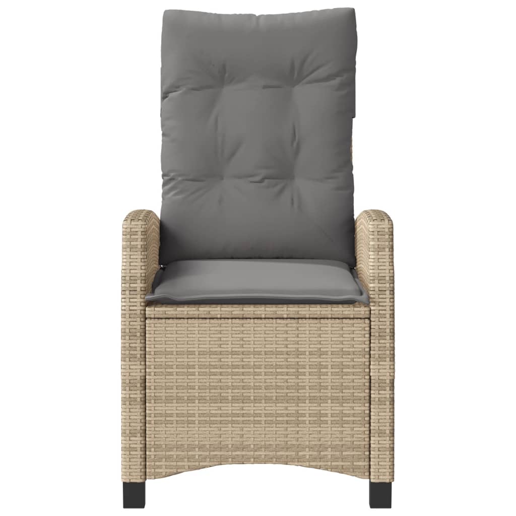 3-delige Bistroset met kussens poly rattan gemengd beige is nu te koop bij PeponiXL, paradijselijk wonen!