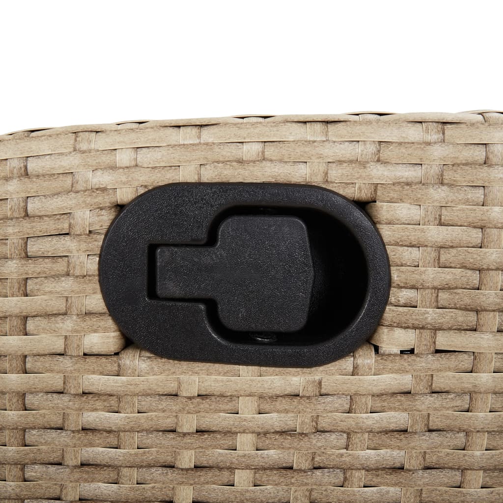 3-delige Bistroset met kussens poly rattan gemengd beige is nu te koop bij PeponiXL, paradijselijk wonen!