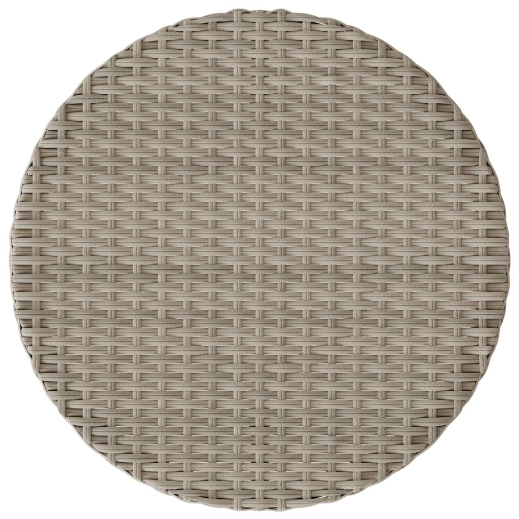 3-delige Bistroset met kussens poly rattan lichtgrijs is nu te koop bij PeponiXL, paradijselijk wonen!