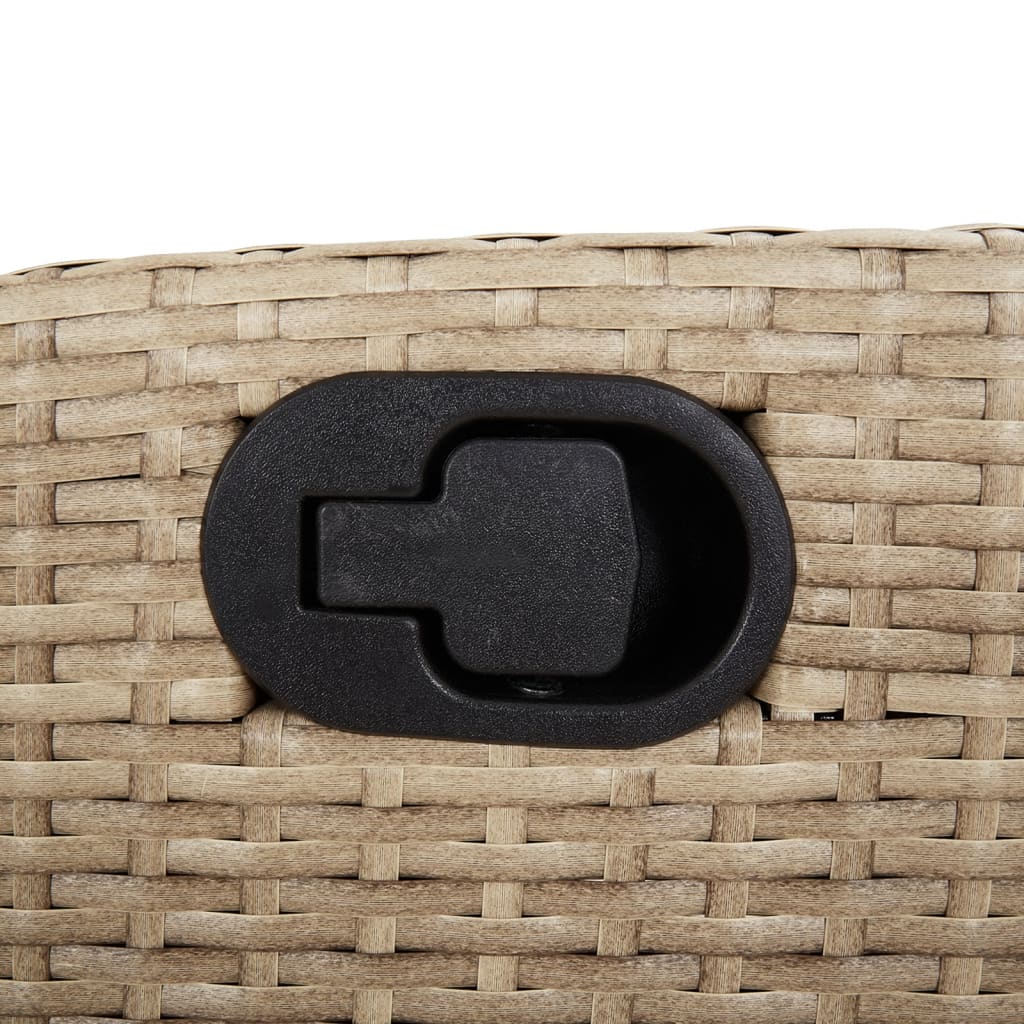 Tuinstoelen 2 st verstelbaar met voetensteun poly rattan beige is nu te koop bij PeponiXL, paradijselijk wonen!